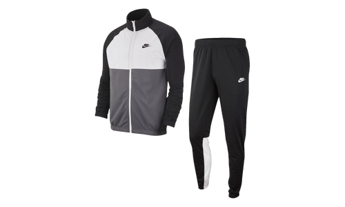 Park 18 Poly Tracksuit Mens "Black Grey" BV3055 010