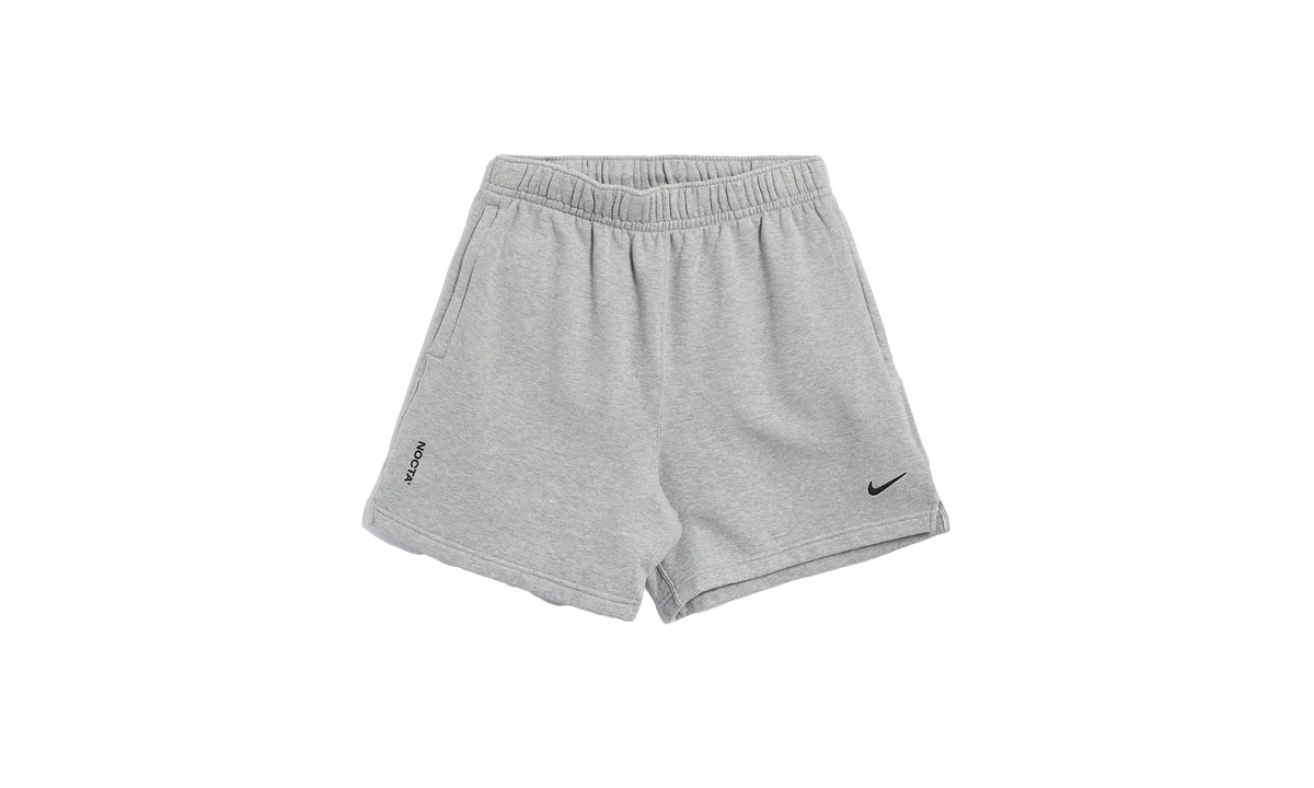 NOCTA CARDINAL FLEECE SHORT "Dark Grey Heather / Matte Silver / Black" FQ0408 063