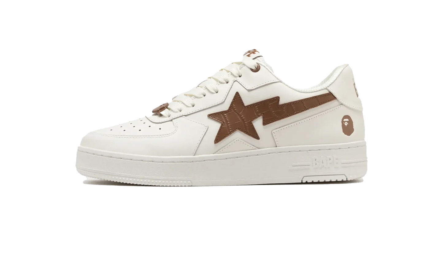 A Bathing Ape Sta Icon #1 "White Brown Croc" 001FWL301306M BRW