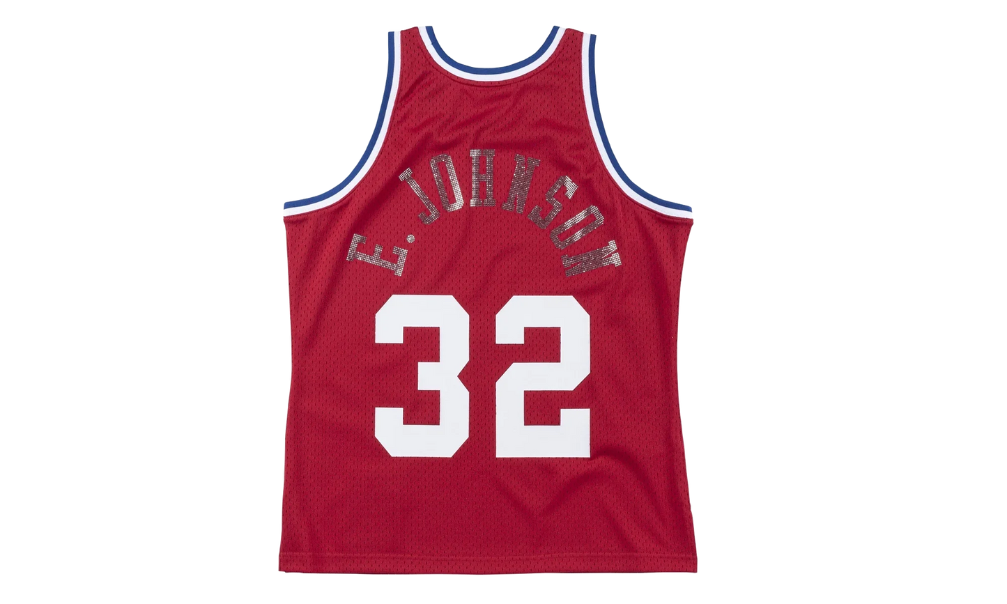 NBA Magic Johnson Rhinestone Swingman Jersey "1988 All-Star - Red" SMJYBW18018 ASWRED188EJH