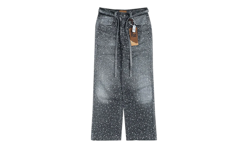 3D Printed Washed Swarovski Diamond Jean "Black" BC24SSPT06 BLAC