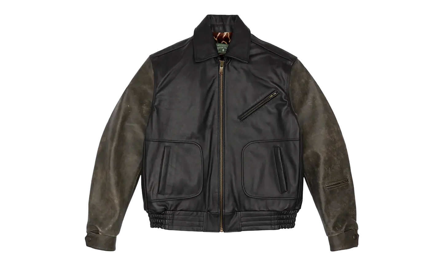 Leather Moto Jacket "Black" DT455