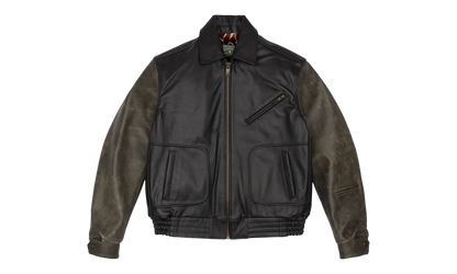 Leather Moto Jacket "Black" DT455