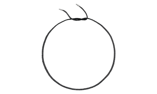 Leather Braids Chain Necklace "Black" CHRM0822