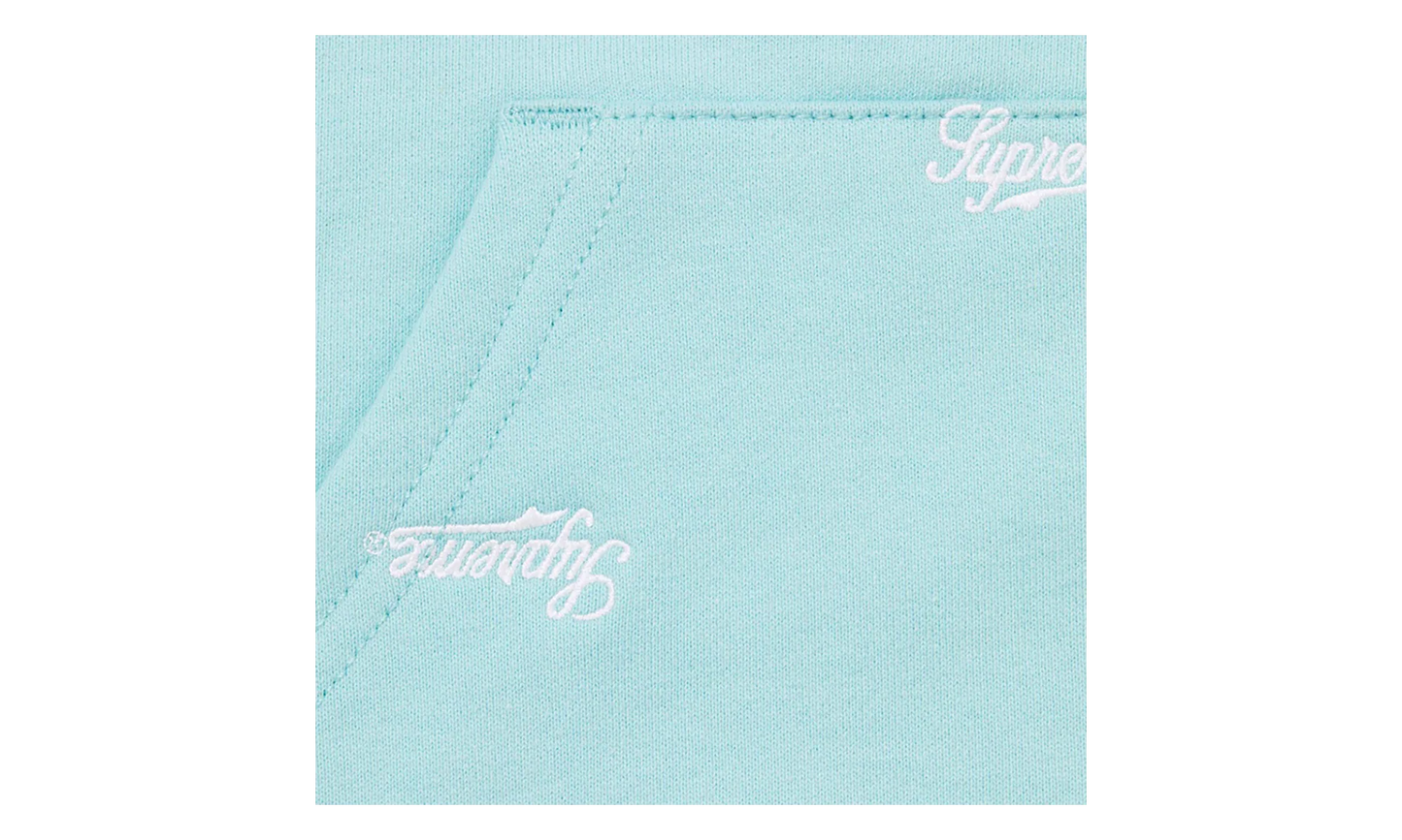 Repeat Script Zip Up Hoodie "FW25 - Aqua" SU27084