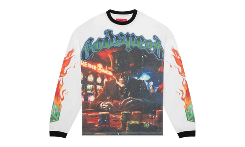 Life's A Gamble LS T-shirt "White/Black" 18DRJ95R