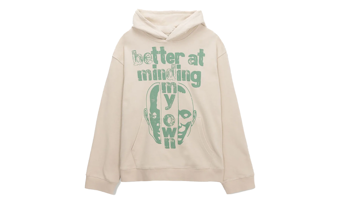 Better At Minding My Own Pullover Hoodie "Taupe" HTG260165 TAUP
