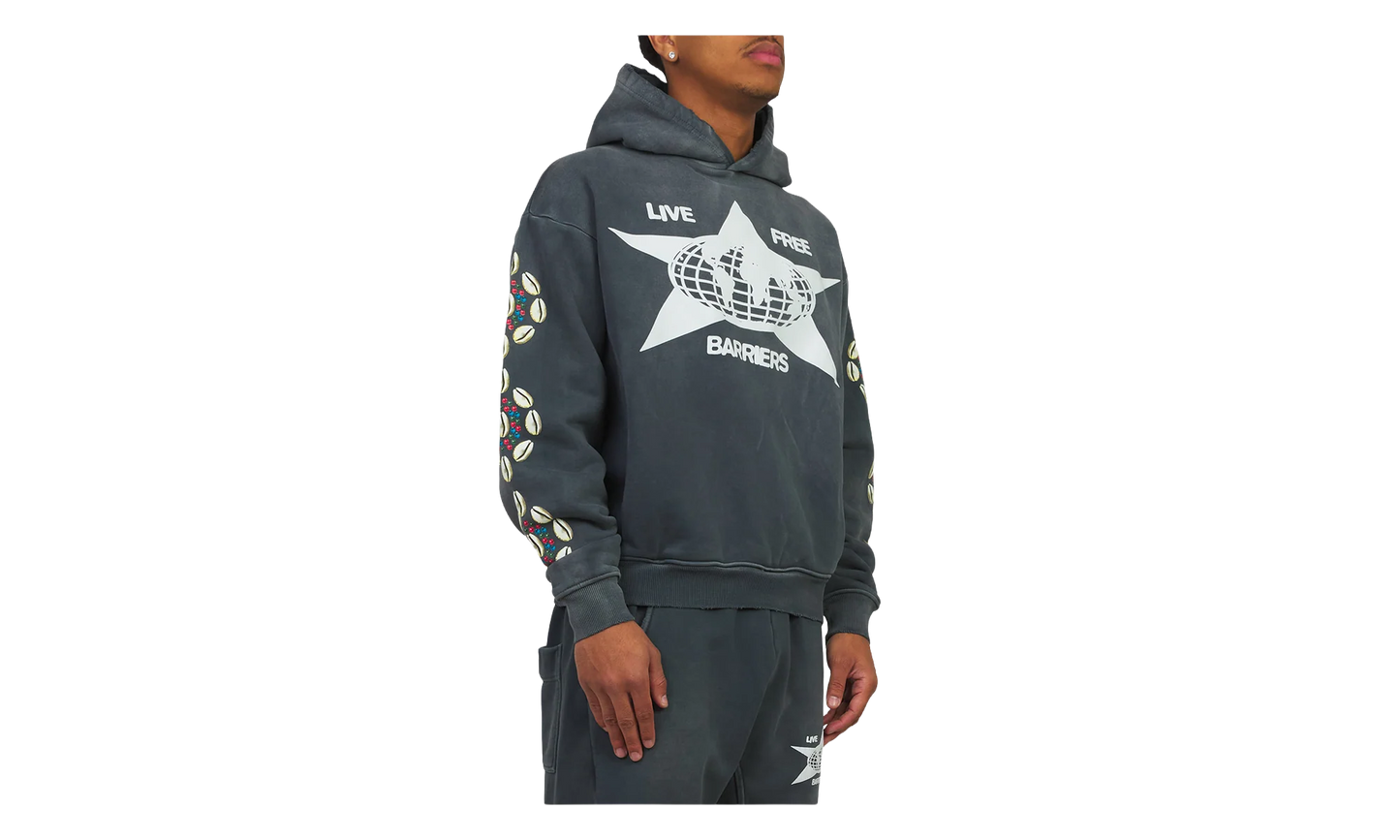 Cowrie Shell Hoodie "Black" BAR21