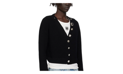 Fancy Button Mini Cardigan WMNS "Black" WH76KN220B BLAC