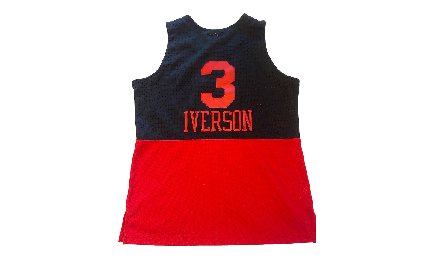 NBA Allen Iverson Reload 2.0 Swingman Jersey "2003 Philadelphia 76ers - Black / Red" SMJYGS20112 P76BKRD03AIV