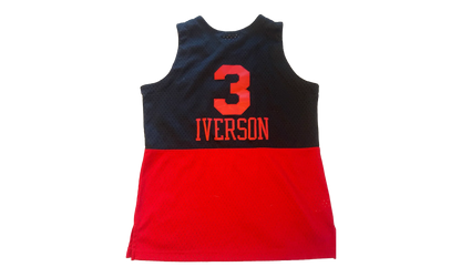 NBA Allen Iverson Reload 2.0 Swingman Jersey "2003 Philadelphia 76ers - Black / Red" SMJYGS20112 P76BKRD03AIV