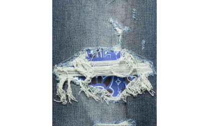 Old English Logo Bandana Patch Jeans "Deep Classic Indigo Multi" PS22MDS148 403