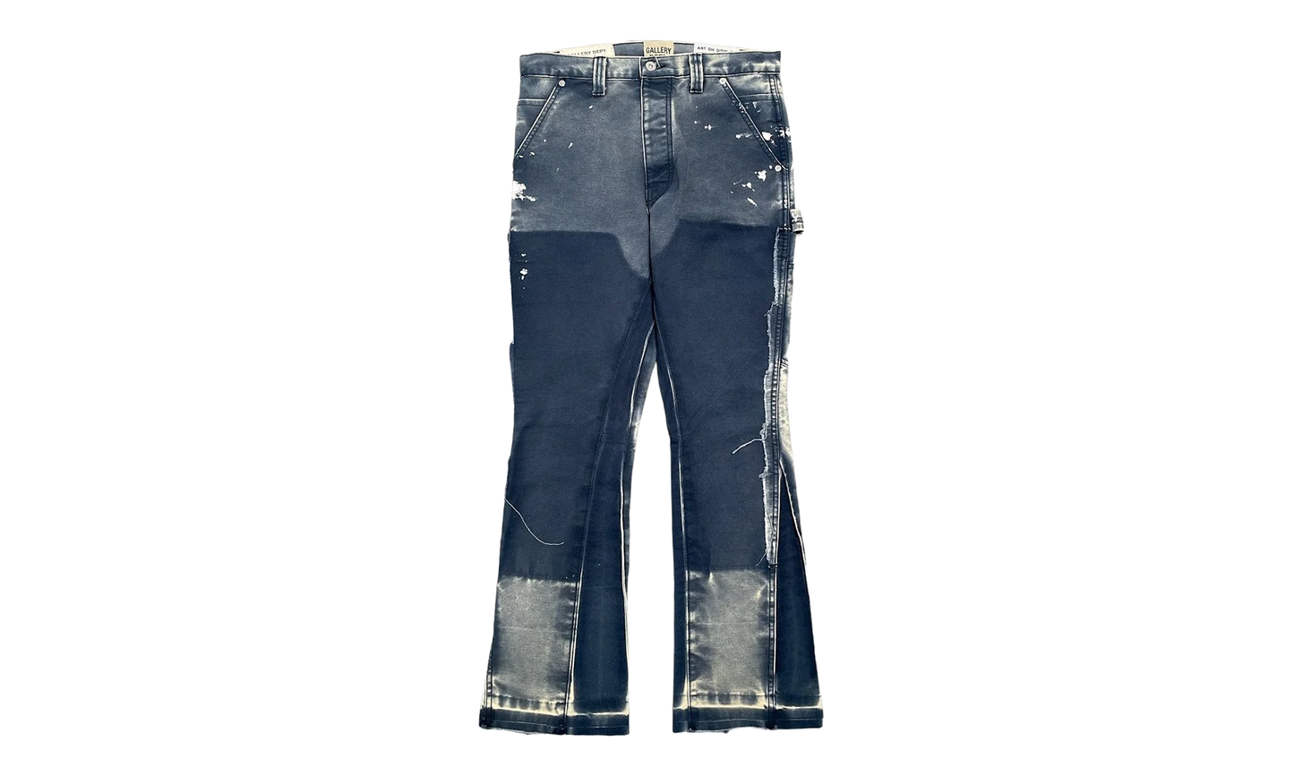 LA Flare Carpenter Pants Paint Splatter "Navy Blue Multi" GD134