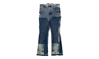 LA Flare Carpenter Pants Paint Splatter "Navy Blue Multi" GD134