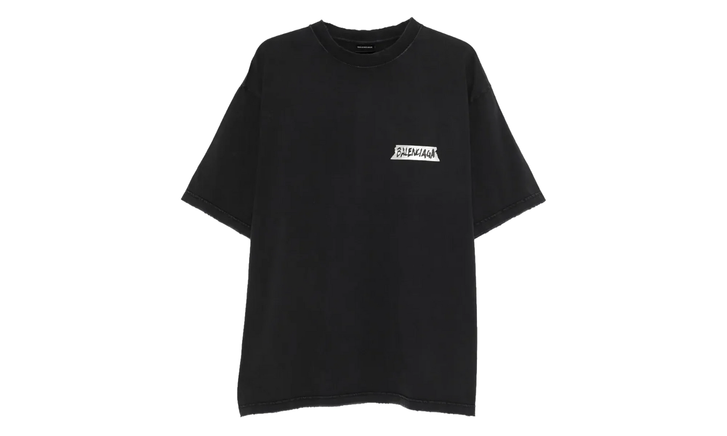 Masking Tape Medium Fit T-shirt "Faded Black" 764235 TTVL6 1041