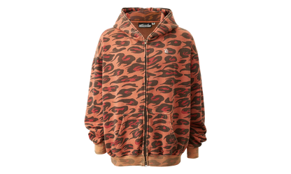 Sunfaded Cheetah Zip-Up Jacket "Red" HSR269