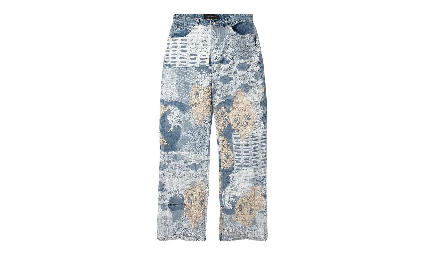 Grid Lace Denim "Sky" WDWFW23007 SKY