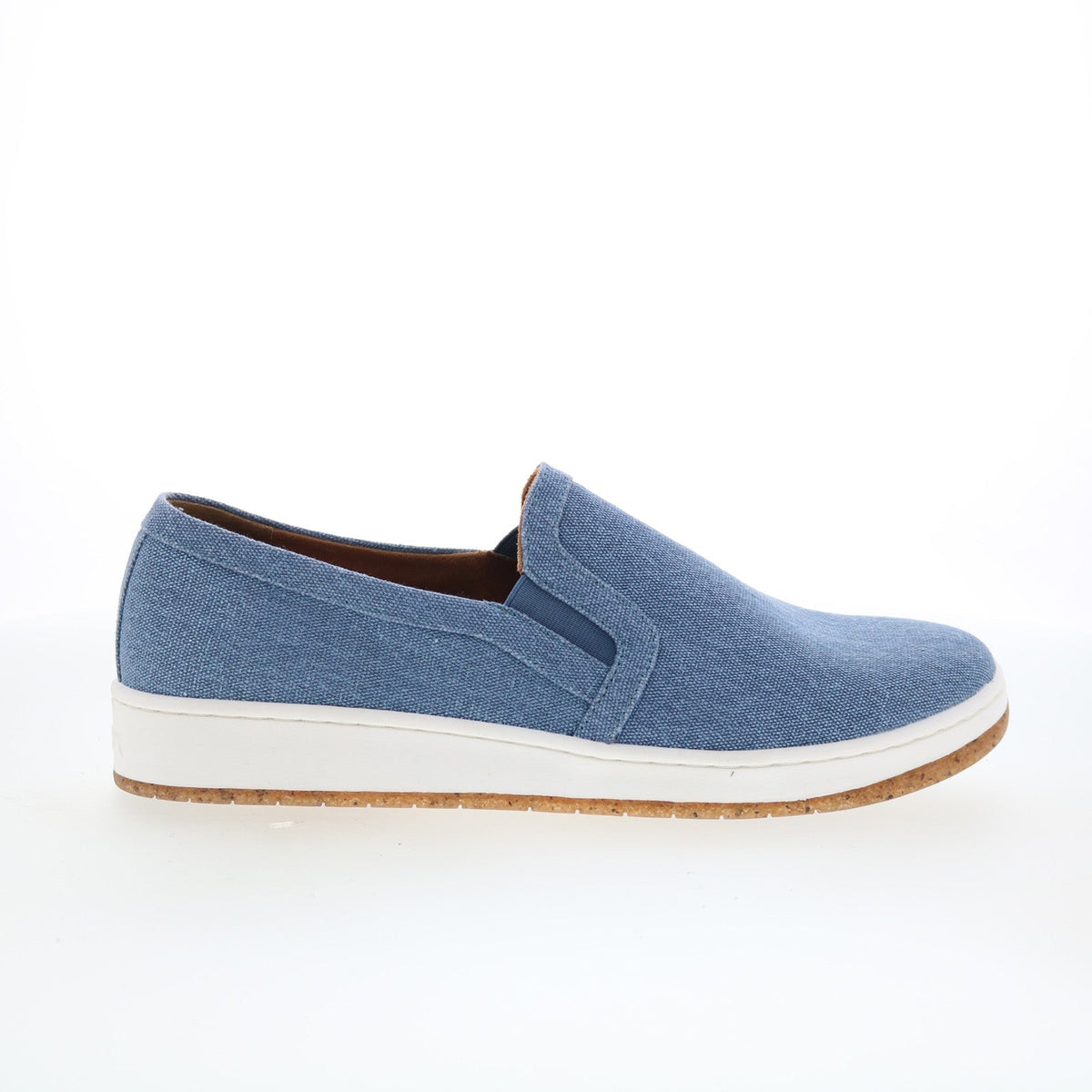 Aetrex Cameron PC145 Womens Blue Canvas Slip On Lifestyle Sneakers Shoes