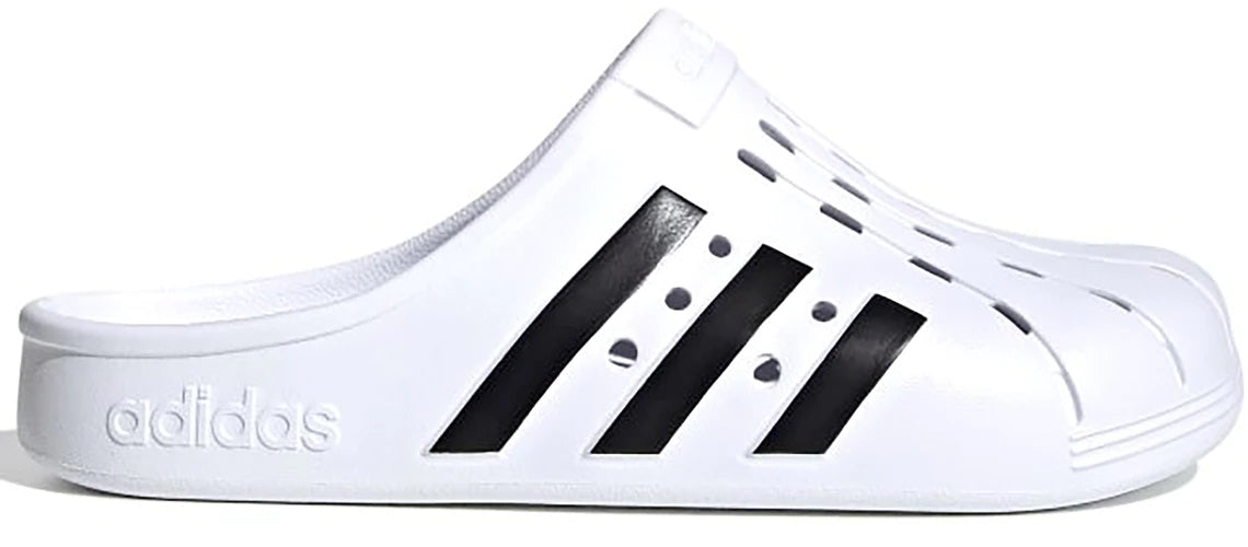 Adilette Clog White Black