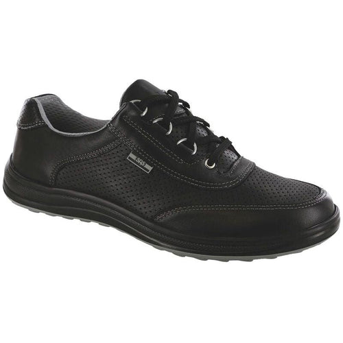 Women's Sporty Lux Lace Up Sneaker in Black Perf