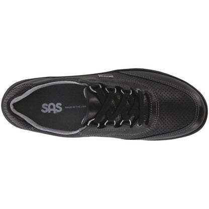 Women's Sporty Lux Lace Up Sneaker in Black Perf