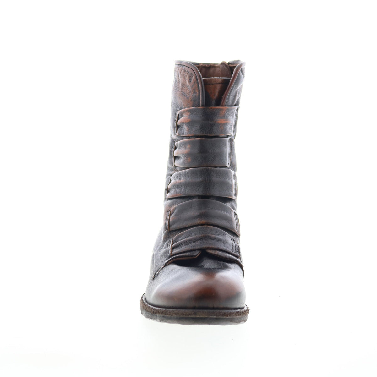 Traver Womens Brown Leather Zipper Casual Dress Boots