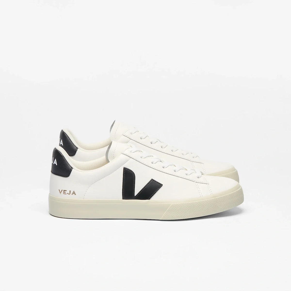 Men's Campo Leather in White Black